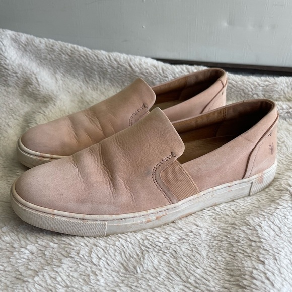 Frye Ivy pink leather slip on sneakers - Picture 2 of 11